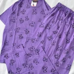 ست دو تیکه تیشرت شلوار خرسی رنگی