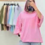 ست تیشرت باکسی کلاهدار ساده