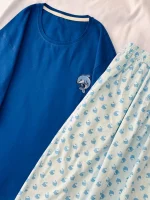 ست تیشرت لانگ و‌شلوار کد ۰۲۰۱۰۷۳ - تصویر 12