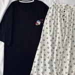 ست تیشرت لانگ و‌شلوار کد ۰۲۰۱۰۷۳