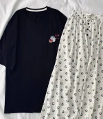 ست تیشرت لانگ و‌شلوار کد ۰۲۰۱۰۷۳