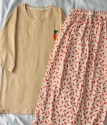 ست تیشرت لانگ و‌شلوار کد ۰۲۰۱۰۷۳ - تصویر 9