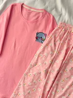 ست تیشرت لانگ و‌شلوار کد ۰۲۰۱۰۷۳ - تصویر 2