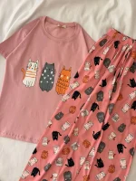 ست تیشرت شلوار پینترستی کد ۰۲۰۱۰۹۶ - تصویر 3