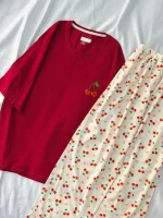 ست تیشرت لانگ و شلوار پینترستی کد 030102 - تصویر 11