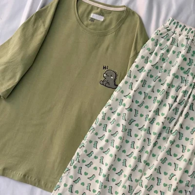 ست تیشرت لانگ و شلوار پینترستی کد 030102