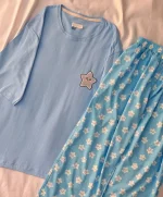 ست تیشرت لانگ و شلوار پینترستی کد 030102 - تصویر 2