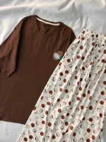 ست تیشرت لانگ و شلوار کد ۰۳۰۱۱۴ - تصویر 10