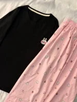 ست تیشرت لانگ و شلوار کد ۰۳۰۱۱۴ - تصویر 2