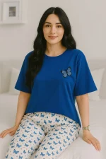 ست تیشرت لانگ و‌ شلوار کد ۰۳۰۱۱۵ - تصویر 2