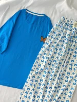 ست تیشرت لانگ و‌ شلوار کد ۰۳۰۱۱۵