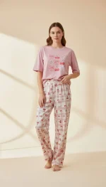 تیشرت لانگ و شلوار پینترستی کد ۰۳۰۱۱۶ - تصویر 12