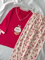 ست یقه هفت تیشرت لانگ‌و‌شلوار کد ۰۳۰۱۱۷ - تصویر 4