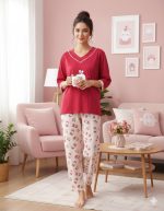 ست یقه هفت تیشرت لانگ‌و‌شلوار کد ۰۳۰۱۱۷ - تصویر 13