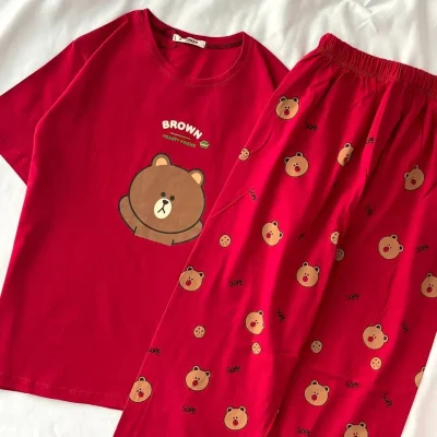 ست تیشرت شلوار تدی کد ۰۳۰۱۲۰