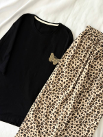 ست تیشرت لانگ و شلوار پینترستی کد ۰۳۰۱۲۳