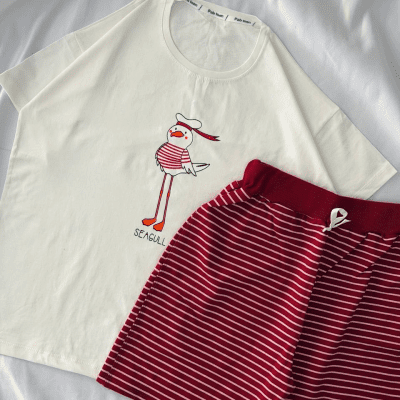 ست تیشرت شلوارک مرغ دریایی کد ۰۳۰۱۲۵