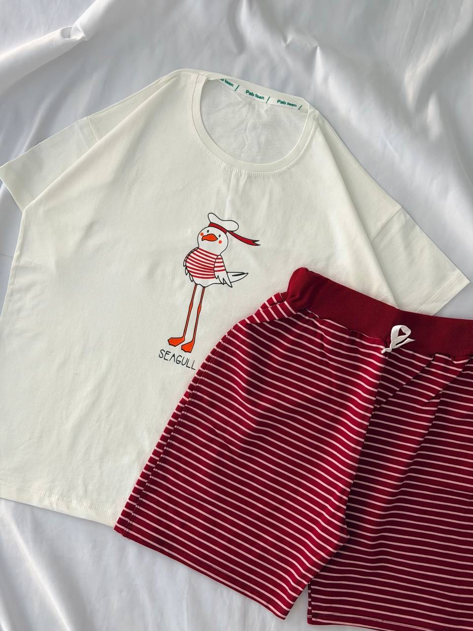 IMG_6631 ست تیشرت شلوارک مرغ دریایی کد ۰۳۰۱۲۵ - تصویر 1