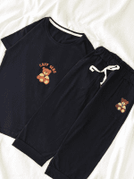ست تیشرت و نیم شلوار خرسی کد 030126