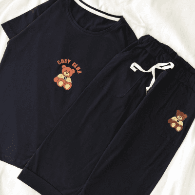 ست تیشرت و نیم شلوار خرسی کد 030126