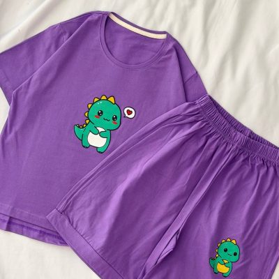 ست تیشرت و‌شلوارک دایناسور کد ۰۳۰۱۳۰