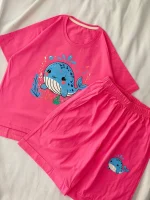 ست تیشرت و شلوارک دلفین کد ۰۳۰۱۳۱ - تصویر 4