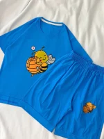 ست تیشرت شلوارک زنبود کد ۰۳۰۱۳۲ - تصویر 3