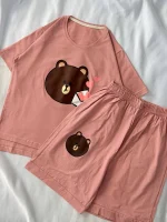 ست تیشرت شلوارک تدی کد ۰۳۰۱33 - تصویر 2