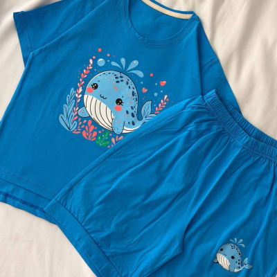 ست تیشرت و شلوارک دلفین کد ۰۳۰۱۳۱