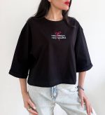 تیشرت کراپ باکسی پاپیون - تصویر 5