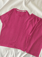 ست تیشرت شلوارک راه راه کد ۰۳۰۱۳۷ - تصویر 3