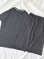 ست تیشرت شلوارک راه راه کد ۰۳۰۱۳۷