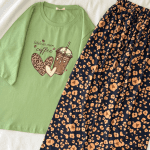 ست تیشرت لانگ و شلوار کد ۰۳۰۱۳۸