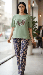 ست تیشرت لانگ و شلوار کد ۰۳۰۱۳۸ - تصویر 9