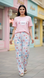 ست تیشرت لانگ و شلوار کد ۰۳۰۱۳۸ - تصویر 6