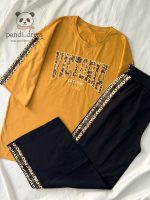 تیشرت قواره دار لانگ و شلوار victoria - تصویر 4
