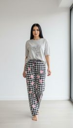 ست تیشرت لانگ‌ و شلوار پینترستی - تصویر 12