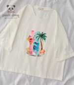 تیشرت لانگ summer رنگی - تصویر 7