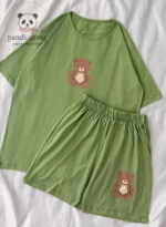 تیشرت قواره دار و شلوارک تدی کد ۰۳۰۱۹۳ - تصویر 3