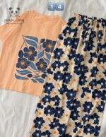 تیشرت لانگ و‌شلوار پینترستی کد ۰۳۰۲۲۱ - تصویر 2
