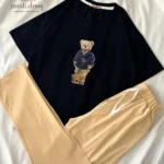 تیشرت شلوار تدی مشکی polo کد ۰۳۰۳۰۵