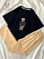 تیشرت شلوار تدی مشکی polo کد ۰۳۰۳۰۵