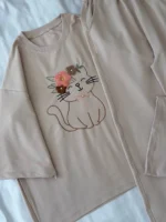 تیشرت لانگ و شلوار بگ گربه کد ۰۳۰۳۱۹ - تصویر 12